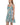 Blue Floral Skater Dress - Art Club Apparel