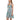 Blue Floral Skater Dress - Art Club Apparel
