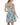 Blue Floral Skater Dress - Art Club Apparel