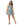 Blue Floral Skater Dress - Art Club Apparel