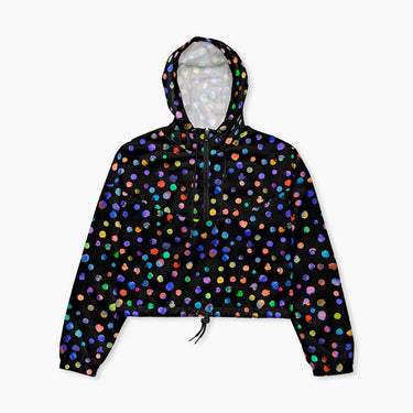 80s Style Crop Windbreaker Jacket - Art Club Apparel