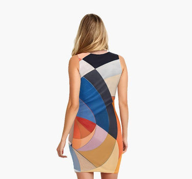 Colorful Abstract Bodycon Dress - Art Club Apparel