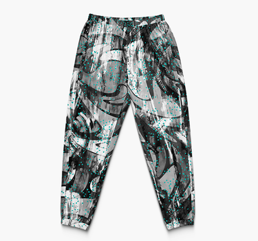 Aqua Speckle Track Pants