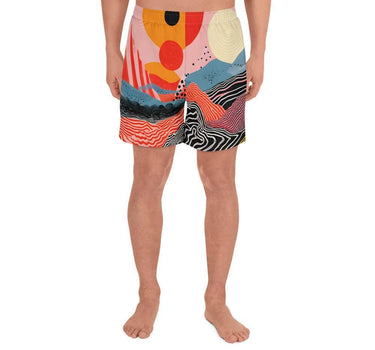 Men's Abstract Recycled Athletic Shorts - Art Club Apparel