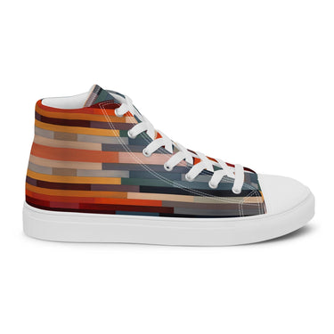 Men’s Abstract high top canvas shoes - Art Club Apparel