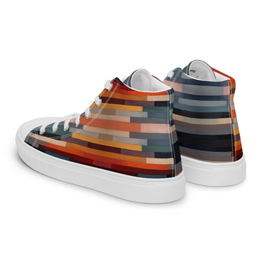 Men’s Abstract high top canvas shoes - Art Club Apparel