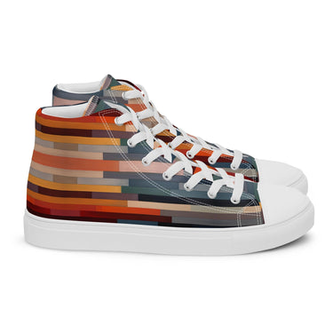 Men’s Abstract high top canvas shoes - Art Club Apparel