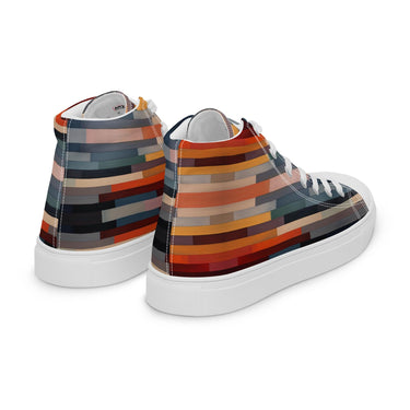 Men’s Abstract high top canvas shoes - Art Club Apparel