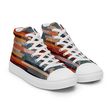 Men’s Abstract high top canvas shoes - Art Club Apparel