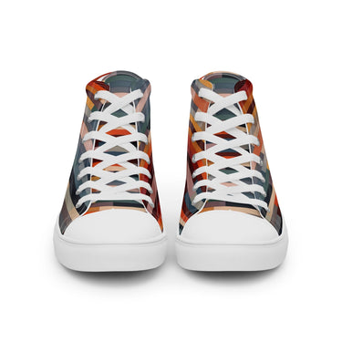 Men’s Abstract high top canvas shoes - Art Club Apparel