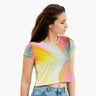 Abstract Watercolor Crop Tee - Art Club Apparel