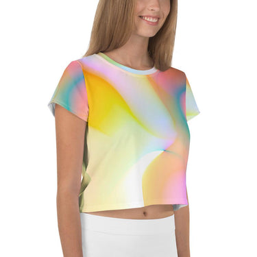 Abstract Watercolor Crop Tee - Art Club Apparel