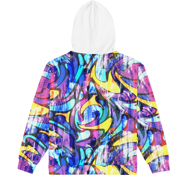 Graffiti Swoosh Zip Hoodie