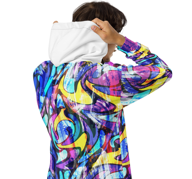 Graffiti Swoosh Zip Hoodie