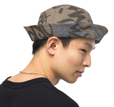 Sandstone Script Graffiti Bucket Hat