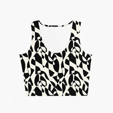 Black and White Crop Top - Art Club Apparel