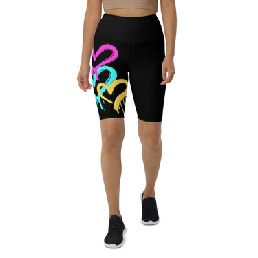 Graffiti Heart Biker Shorts - Art Club Apparel