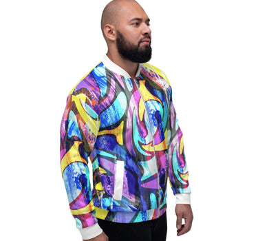 Men's Graffiti Bomber Jacket - Art Club Apparel