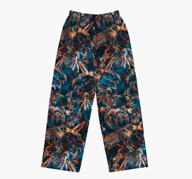 Floral Printed Wide-leg Pants - Art Club Apparel