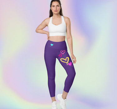 Graffiti Heart Leggings with pockets - Art Club Apparel