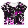 Graffiti Print Crop Tee - Art Club Apparel