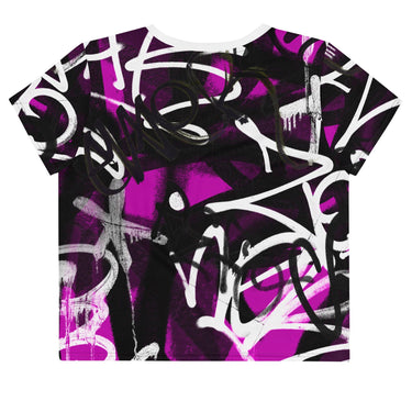 Graffiti Print Crop Tee - Art Club Apparel