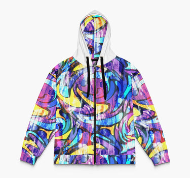 Graffiti Swoosh Zip Hoodie