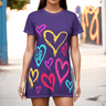 Graffiti t shirt dress - Art Club Apparel