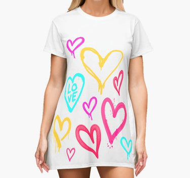 Graffiti T Shirt Dress - Art Club Apparel