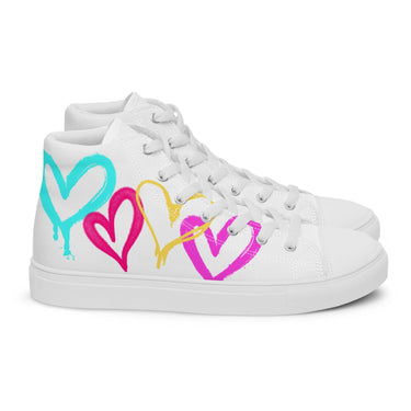 Women’s Graffiti Heart high top canvas shoes - Art Club Apparel