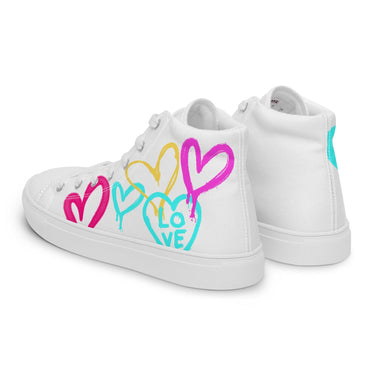 Women’s Graffiti Heart high top canvas shoes - Art Club Apparel