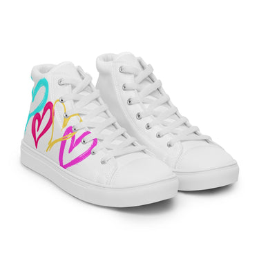 Women’s Graffiti Heart high top canvas shoes - Art Club Apparel