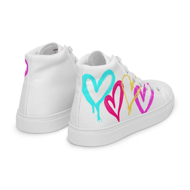 Women’s Graffiti Heart high top canvas shoes - Art Club Apparel