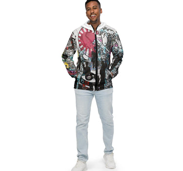 Men’s Abstract street art windbreaker - Art Club Apparel