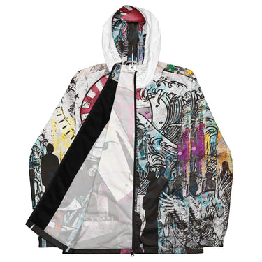 Men’s Abstract street art windbreaker - Art Club Apparel