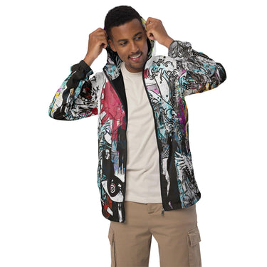 Men’s Abstract street art windbreaker - Art Club Apparel