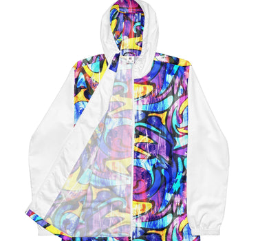 Men’s Neon Street Art Graffiti windbreaker - Art Club Apparel