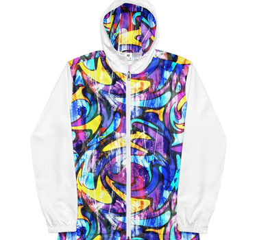 Men’s Neon Street Art Graffiti windbreaker - Art Club Apparel