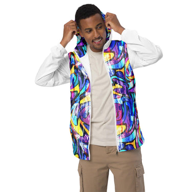 Men’s Neon Street Art Graffiti windbreaker - Art Club Apparel