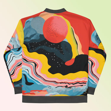 Men Abstract Bomber Jacket - Art Club Apparel