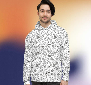 Skull Line Drawing Hoodie - Art Club Apparel