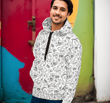 Mens Skull Hoodie - Art Club Apparel