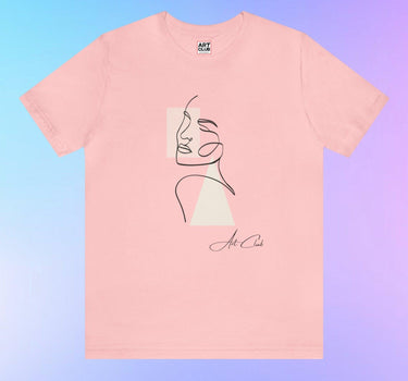 Minimalist Women Face Soft Cotton Tee - Art Club Apparel