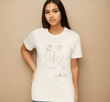 Minimalist Women Figure Soft Cotton Tee - Art Club Apparel