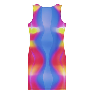 Neon Color Pattern Bodycon dress - Art Club Apparel