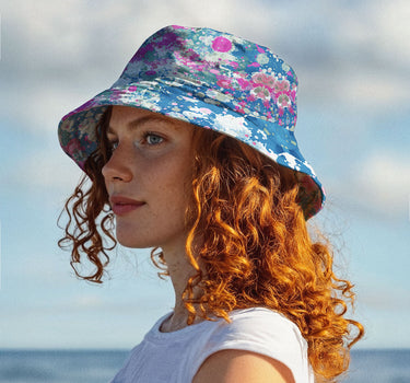 PINK & BLUE CHAOS DRIP Bucket Hat