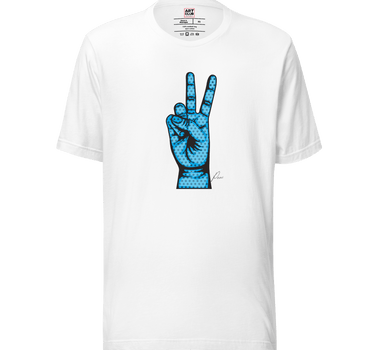 Pop Art T Shirt Hand Peace Sign Tee - Art Club Apparel