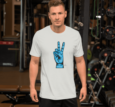 Pop Art T Shirt Hand Peace Sign Tee - Art Club Apparel