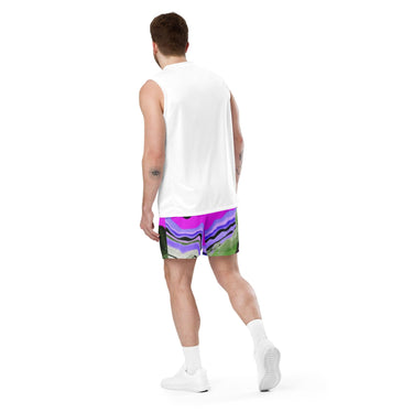 Abstract mesh shorts - Art Club Apparel