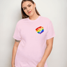 Rainbow Painted Heart Cotton Tee - Art Club Apparel